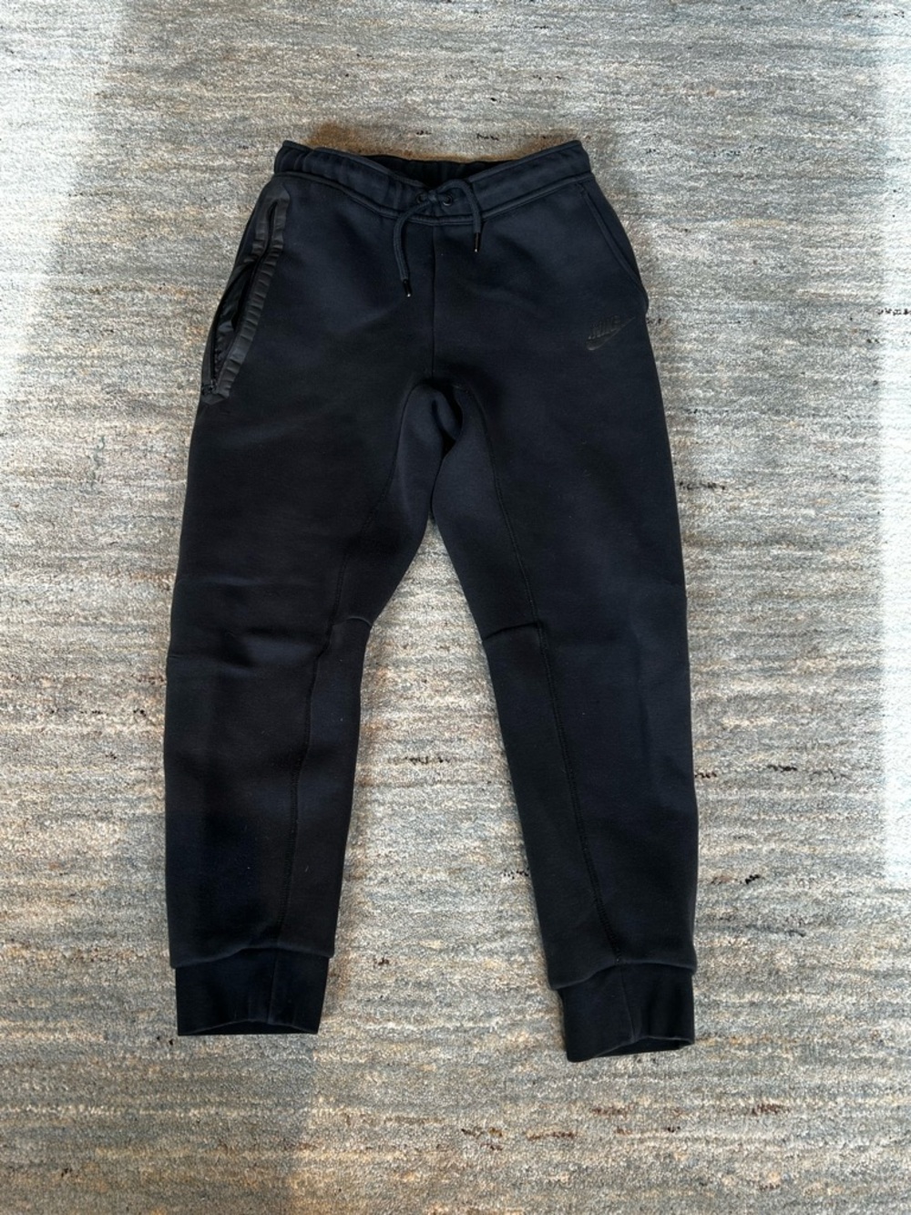 Nike Tech Fleece Pants Kids Large Black Joggers Slim Fit Athletic Sweatpants